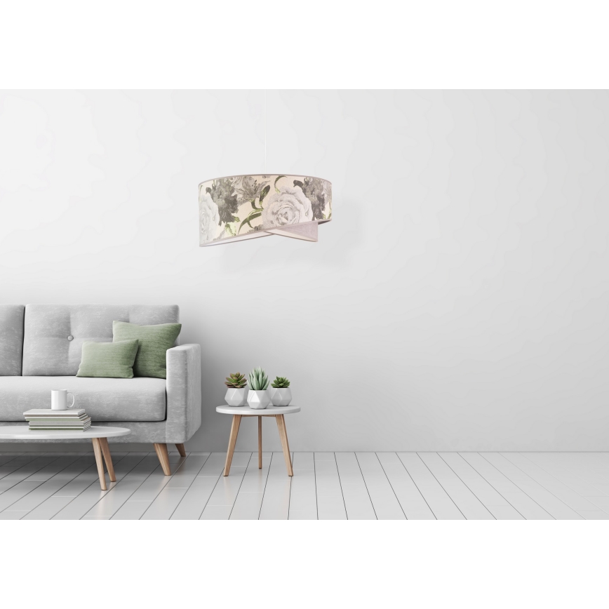 Duolla - Luster na sajli ROYAL 1xE27/40W/230V pr. 50 cm sivo