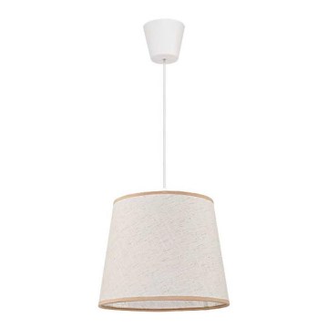 Duolla - Luster na sajli SOLO 1xE27/40W/230V svetla pr. 24 cm bež
