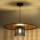 Duolla - Luster na sajli TOKYO RATTAN 1xE27/15W/230V pr. 50 cm zlatna/crno