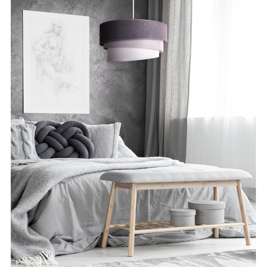 Duolla - Luster na sajli TRIO 1xE27/15W/230V pr. 45 cm antracit/sivo/bela