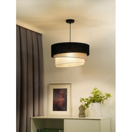 Duolla - Luster na sajli TRIO 1xE27/15W/230V pr. 45 cm crno/sivo/bela