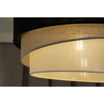 Duolla - Luster na sajli TRIO 1xE27/15W/230V pr. 45 cm crno/sivo/bela