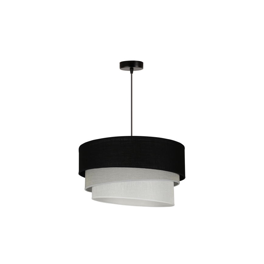 Duolla - Luster na sajli TRIO 1xE27/15W/230V pr. 45 cm crno/sivo/bela