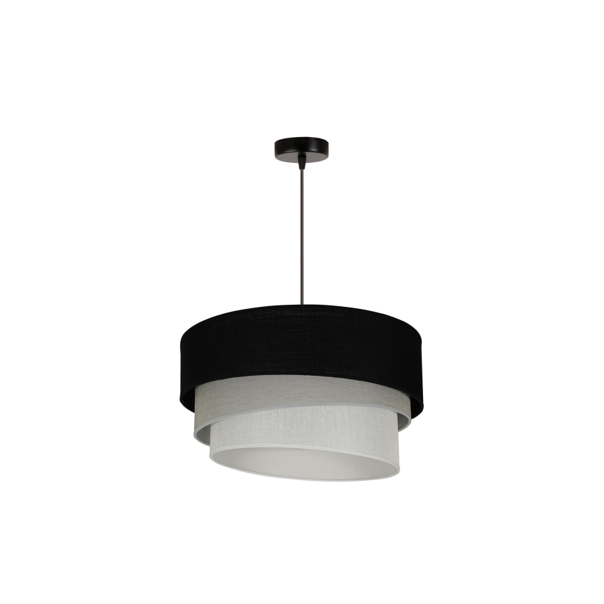 Duolla - Luster na sajli TRIO 1xE27/15W/230V pr. 45 cm crno/sivo/bela