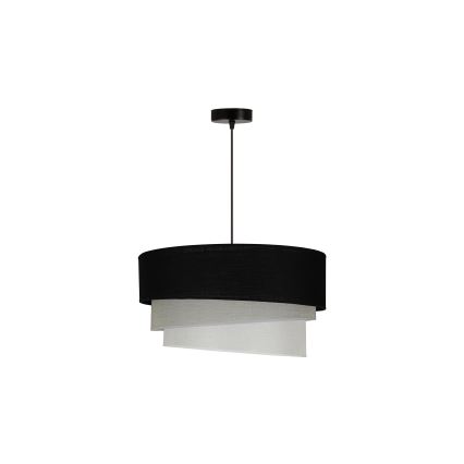 Duolla - Luster na sajli TRIO 1xE27/15W/230V pr. 45 cm crno/sivo/bela