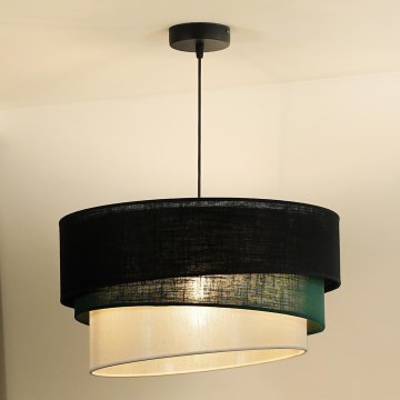 Duolla - Luster na sajli TRIO 1xE27/15W/230V pr. 45 cm crno/zelena/bela