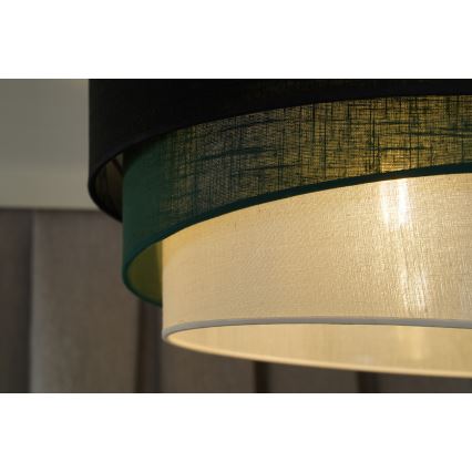 Duolla - Luster na sajli TRIO 1xE27/15W/230V pr. 45 cm crno/zelena/bela