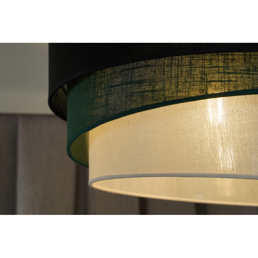Duolla - Luster na sajli TRIO 1xE27/15W/230V pr. 45 cm crno/zelena/bela