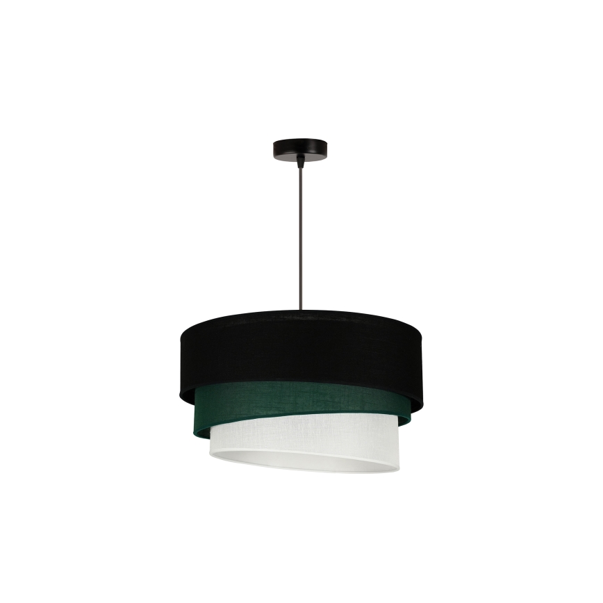 Duolla - Luster na sajli TRIO 1xE27/15W/230V pr. 45 cm crno/zelena/bela