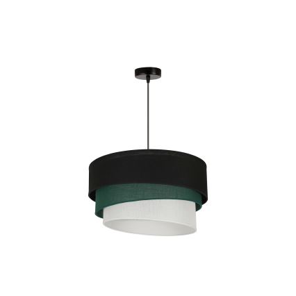 Duolla - Luster na sajli TRIO 1xE27/15W/230V pr. 45 cm crno/zelena/bela