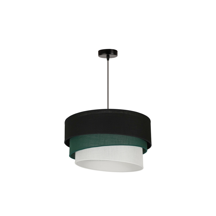 Duolla - Luster na sajli TRIO 1xE27/15W/230V pr. 45 cm crno/zelena/bela