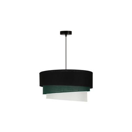 Duolla - Luster na sajli TRIO 1xE27/15W/230V pr. 45 cm crno/zelena/bela