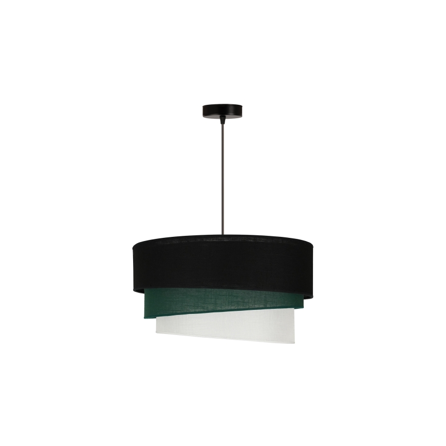 Duolla - Luster na sajli TRIO 1xE27/15W/230V pr. 45 cm crno/zelena/bela