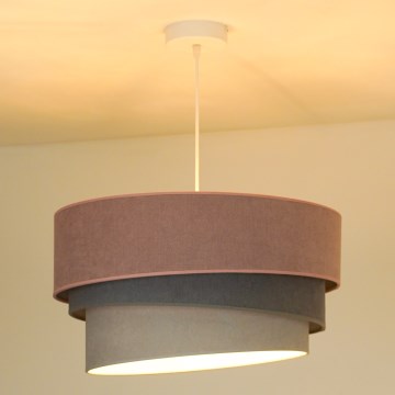 Duolla - Luster na sajli TRIO 1xE27/15W/230V pr. 45 cm roze/sivo/bela