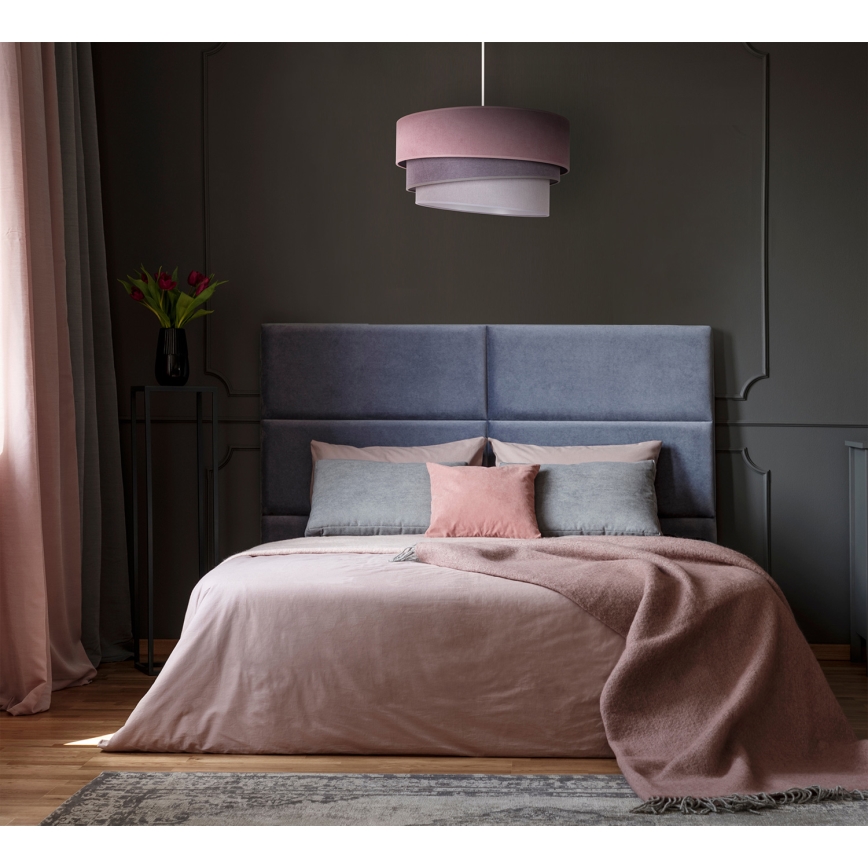 Duolla - Luster na sajli TRIO 1xE27/15W/230V pr. 45 cm roze/sivo/bela