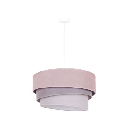 Duolla - Luster na sajli TRIO 1xE27/15W/230V pr. 45 cm roze/sivo/bela