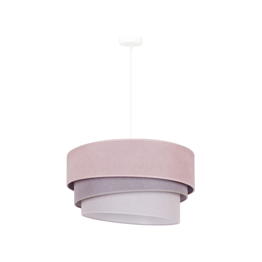 Duolla - Luster na sajli TRIO 1xE27/15W/230V pr. 45 cm roze/sivo/bela