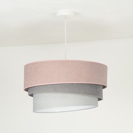 Duolla - Luster na sajli TRIO 1xE27/15W/230V pr. 45 cm roze/sivo/bela