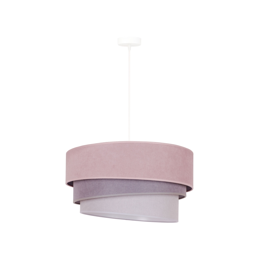 Duolla - Luster na sajli TRIO 1xE27/15W/230V pr. 45 cm roze/sivo/bela