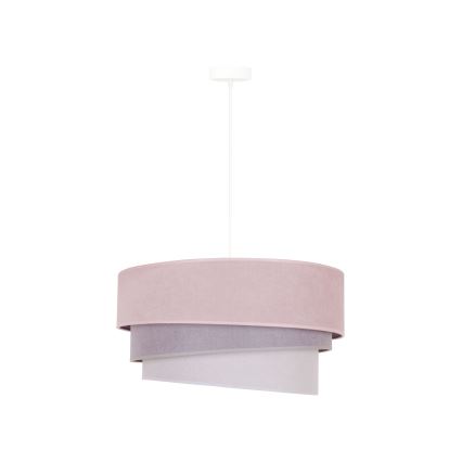 Duolla - Luster na sajli TRIO 1xE27/15W/230V pr. 45 cm roze/sivo/bela