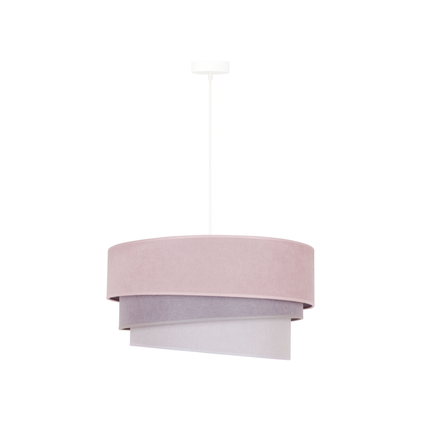 Duolla - Luster na sajli TRIO 1xE27/15W/230V pr. 45 cm roze/sivo/bela