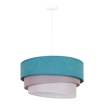 Duolla - Luster na sajli TRIO 1xE27/15W/230V pr. 45 cm tirkizna/sivo/bela