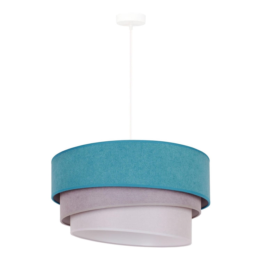 Duolla - Luster na sajli TRIO 1xE27/15W/230V pr. 45 cm tirkizna/sivo/bela