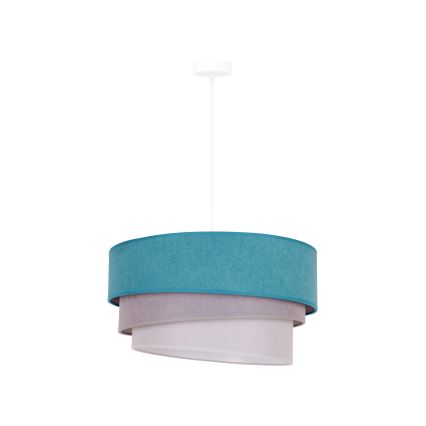 Duolla - Luster na sajli TRIO 1xE27/15W/230V pr. 45 cm tirkizna/sivo/bela