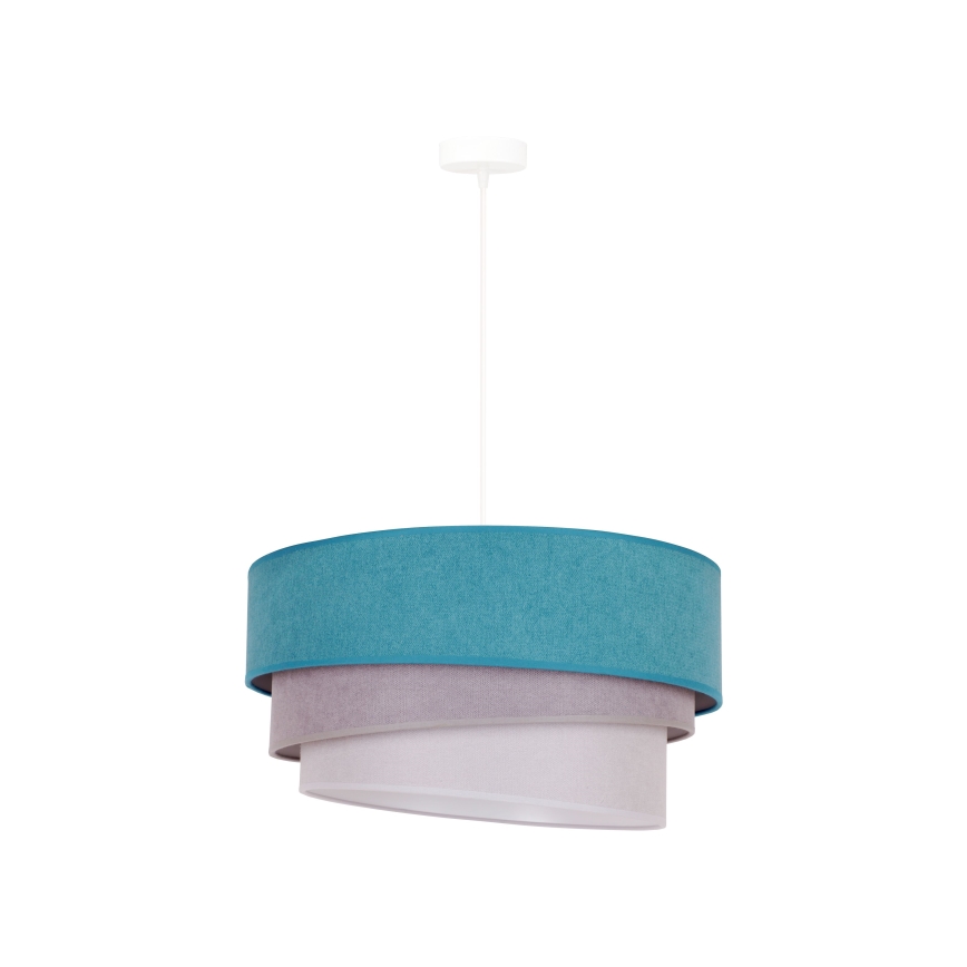 Duolla - Luster na sajli TRIO 1xE27/15W/230V pr. 45 cm tirkizna/sivo/bela
