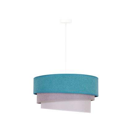 Duolla - Luster na sajli TRIO 1xE27/15W/230V pr. 45 cm tirkizna/sivo/bela