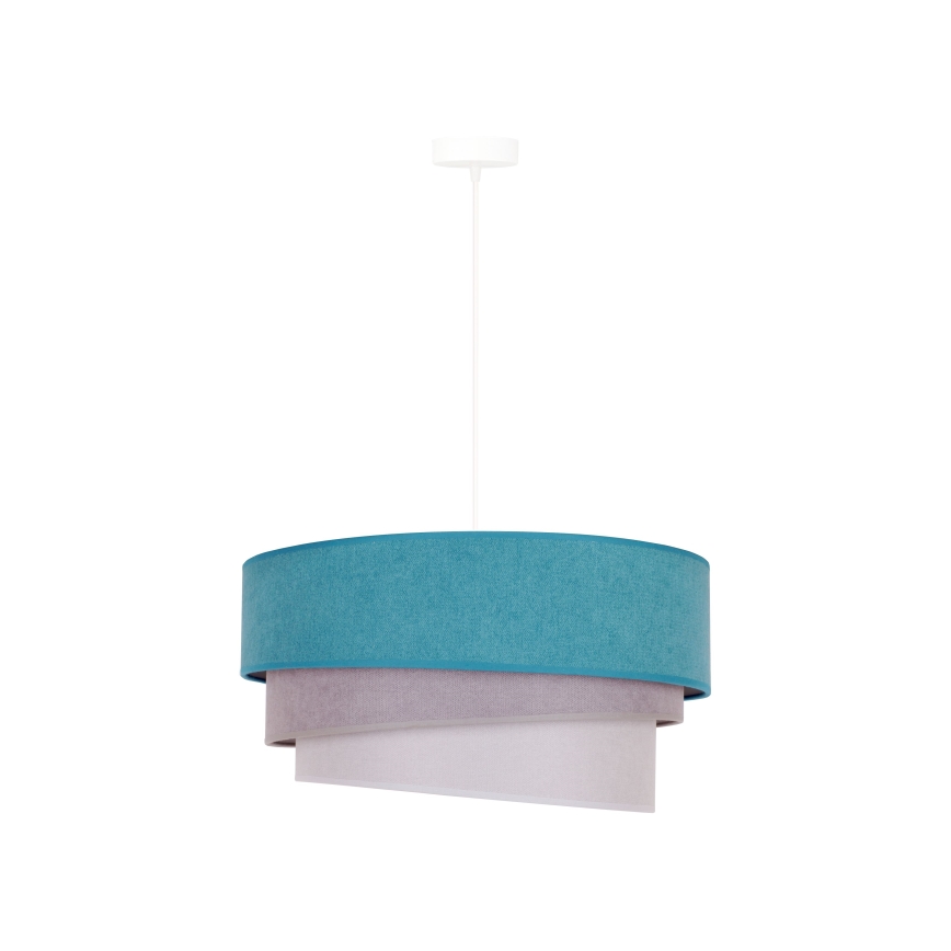 Duolla - Luster na sajli TRIO 1xE27/15W/230V pr. 45 cm tirkizna/sivo/bela