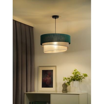 Duolla - Luster na sajli TRIO 1xE27/15W/230V pr. 45 cm zelena/sivo/bela