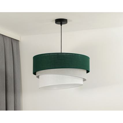 Duolla - Luster na sajli TRIO 1xE27/15W/230V pr. 45 cm zelena/sivo/bela