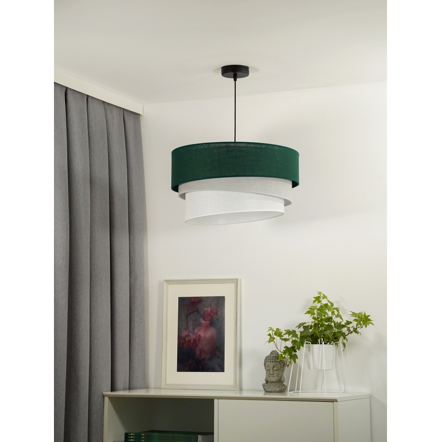 Duolla - Luster na sajli TRIO 1xE27/15W/230V pr. 45 cm zelena/sivo/bela