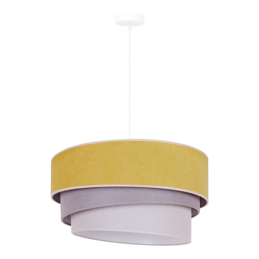 Duolla - Luster na sajli TRIO 1xE27/15W/230V pr. 45 cm žuta/sivo/bela