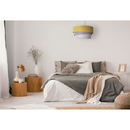 Duolla - Luster na sajli TRIO 1xE27/15W/230V pr. 45 cm žuta/sivo/bela