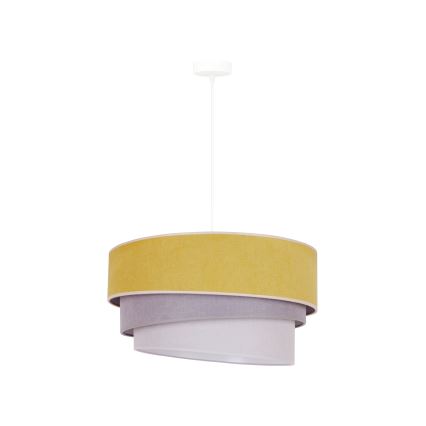 Duolla - Luster na sajli TRIO 1xE27/15W/230V pr. 45 cm žuta/sivo/bela