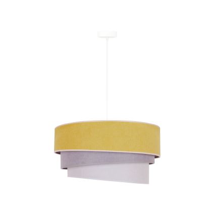 Duolla - Luster na sajli TRIO 1xE27/15W/230V pr. 45 cm žuta/sivo/bela