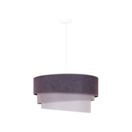 Duolla - Luster na sajli TRIO 1xE27/15W/230V, prečnik 45 cm, antracit/siva/bela