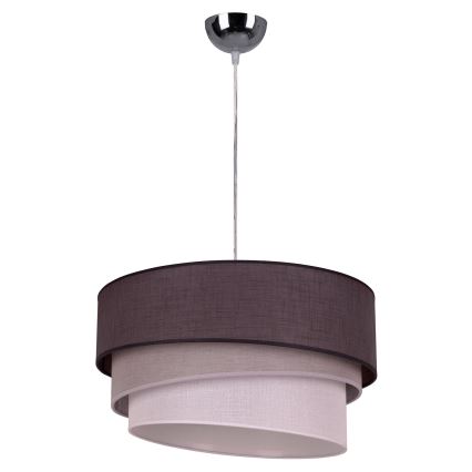 Duolla - Luster na sajli TRIO 1xE27/40W/230V pr. 45 cm antracit/sivo/bela