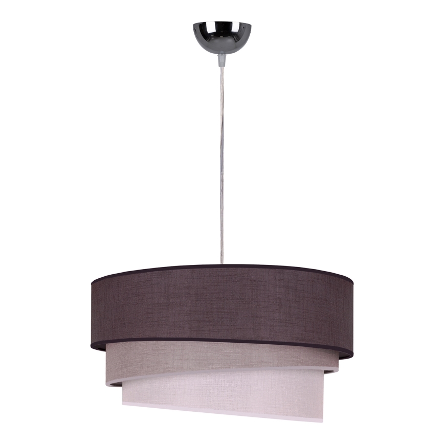 Duolla - Luster na sajli TRIO 1xE27/40W/230V pr. 45 cm antracit/sivo/bela