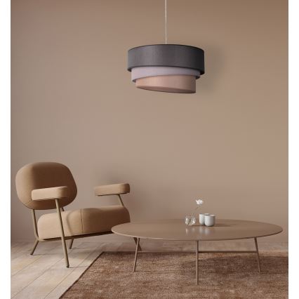 Duolla - Luster na sajli TRIO 1xE27/40W/230V pr. 45 cm antracit/sivo/braon