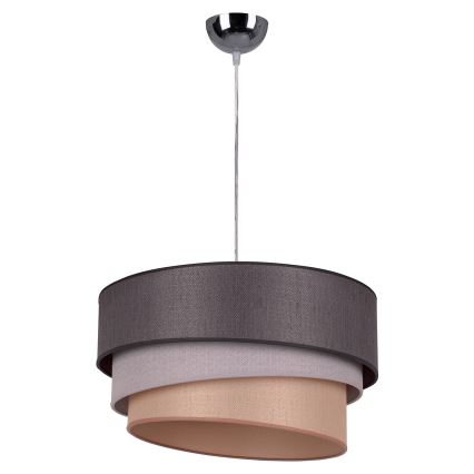 Duolla - Luster na sajli TRIO 1xE27/40W/230V pr. 45 cm antracit/sivo/braon