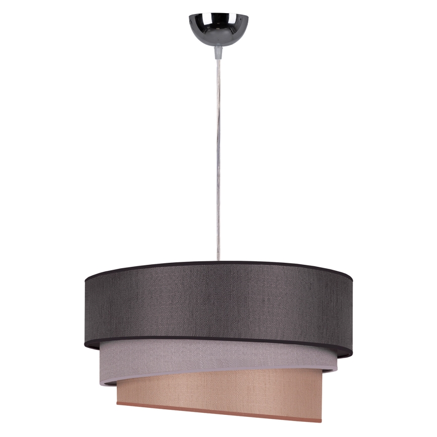 Duolla - Luster na sajli TRIO 1xE27/40W/230V pr. 45 cm antracit/sivo/braon