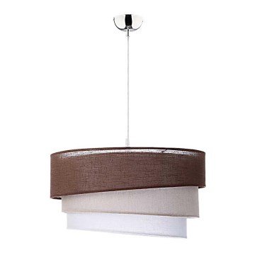 Duolla - Luster na sajli TRIO 1xE27/40W/230V pr. 45 cm braon/bež/bela