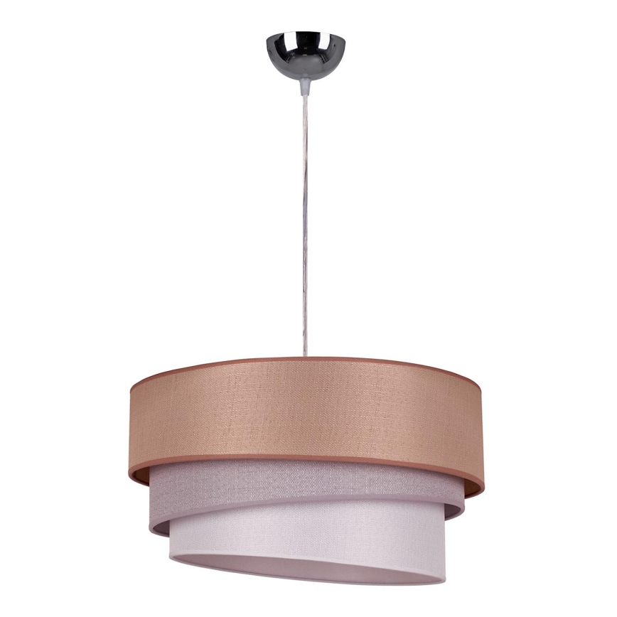 Duolla - Luster na sajli TRIO 1xE27/40W/230V pr. 45 cm braon/sivo/srebrno