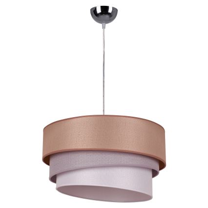 Duolla - Luster na sajli TRIO 1xE27/40W/230V pr. 45 cm braon/sivo/srebrno