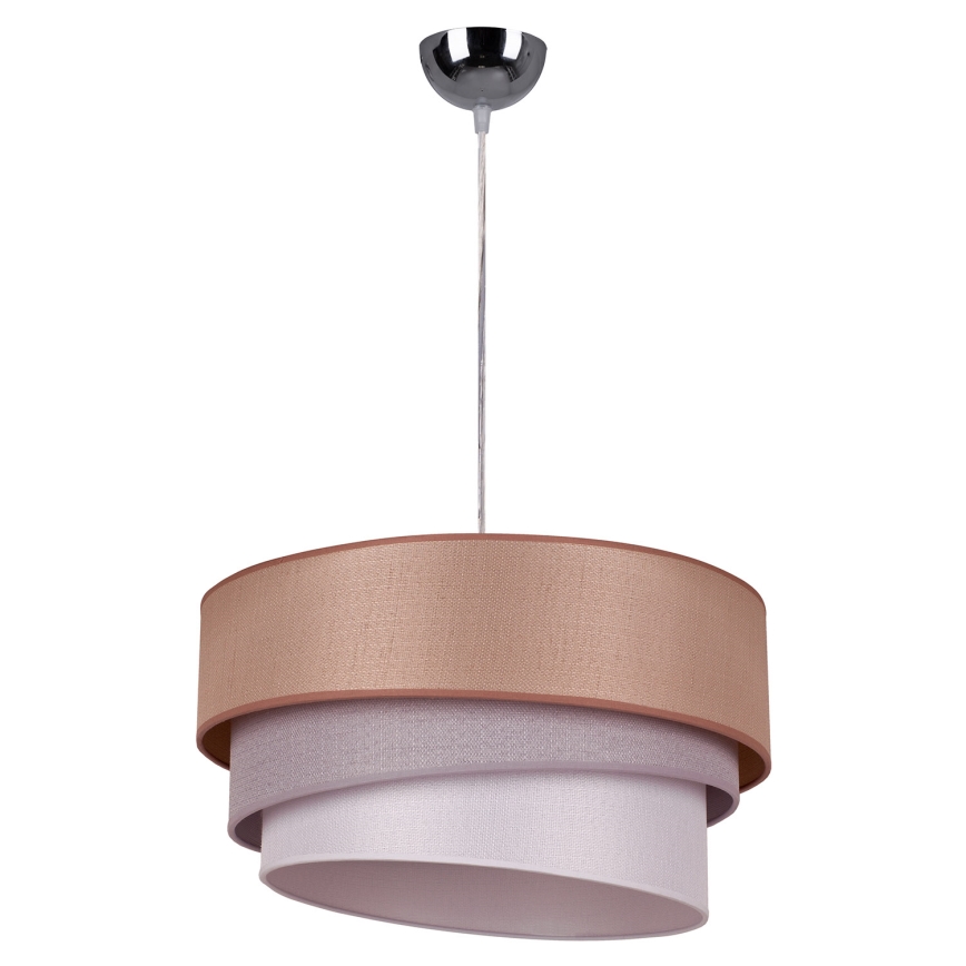 Duolla - Luster na sajli TRIO 1xE27/40W/230V pr. 45 cm braon/sivo/srebrno