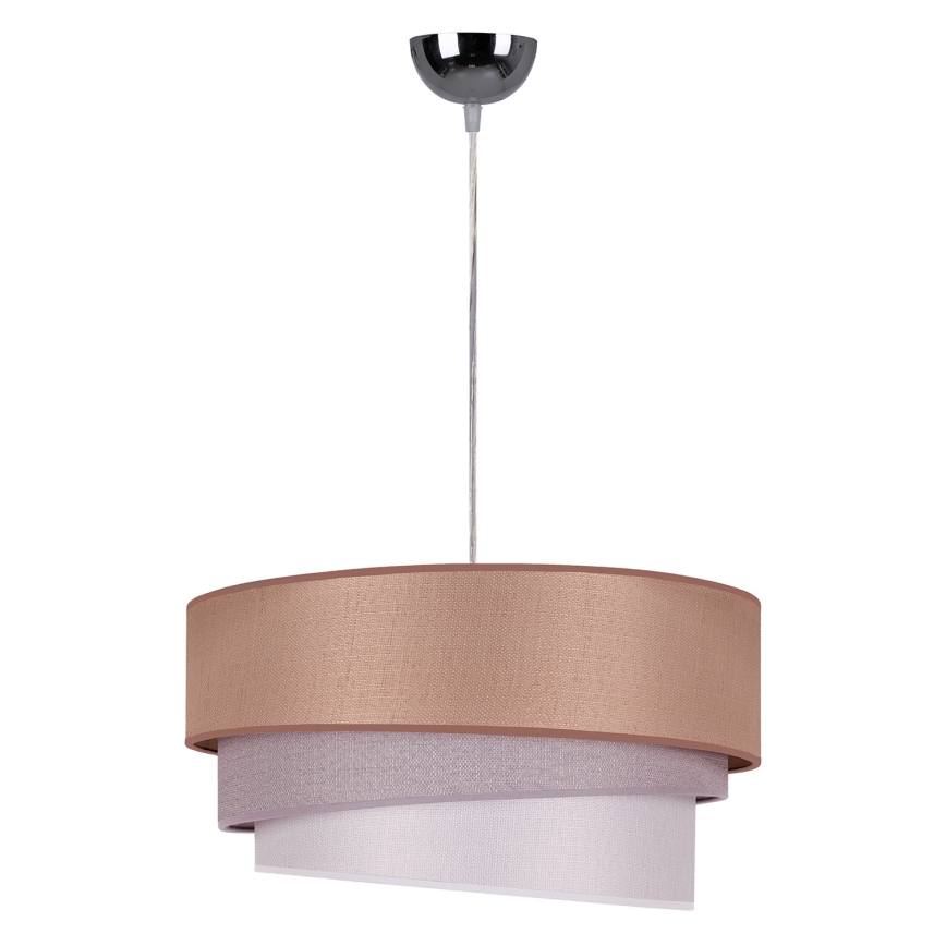 Duolla - Luster na sajli TRIO 1xE27/40W/230V pr. 45 cm braon/sivo/srebrno
