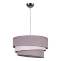 Duolla - Luster na sajli TRIO 1xE27/40W/230V pr. 45 cm sivo/bela